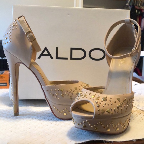 ALDO Tivian studded platform heels size 8.5 - Picture 1 of 11